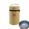 Camping Bowl Bag Waterproof Portable Divided Zippered Dishes Container Camping Travel Tableware Storage Bag For Hiking Barbecue