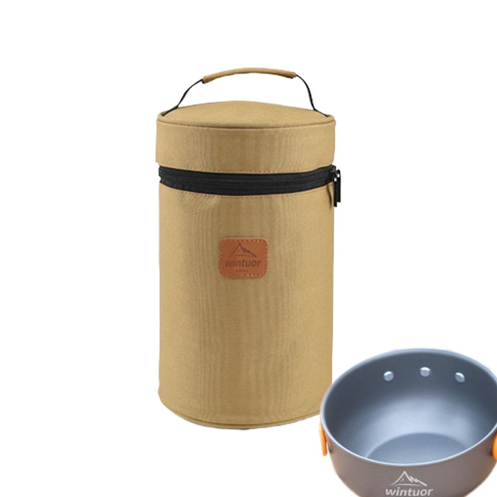 

Camping Bowl Bag Waterproof Portable Divided Zippered Dishes Container Camping Travel Tableware Storage Bag For Hiking Barbecue