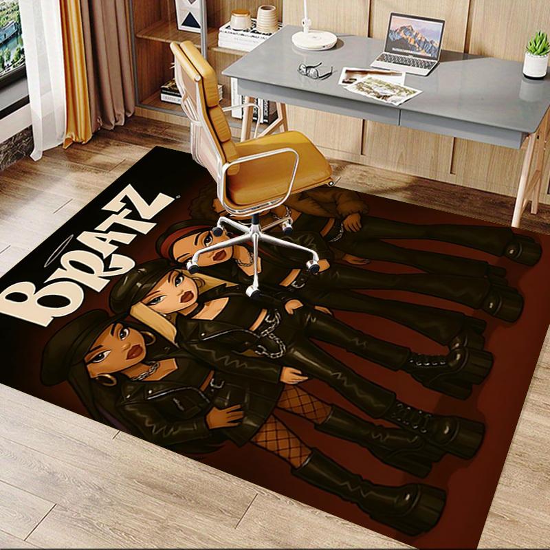 1pc Bratz Fashion Carpet Anti Slip Polyester Floor Mat for office,Bedroom