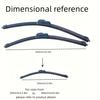 1Pc Automotive Universal U-type Soft Rubber Boneless Wiper HD Quiet Durable Automotive Wiper 16" 18" 19"  21" 22" 24"
