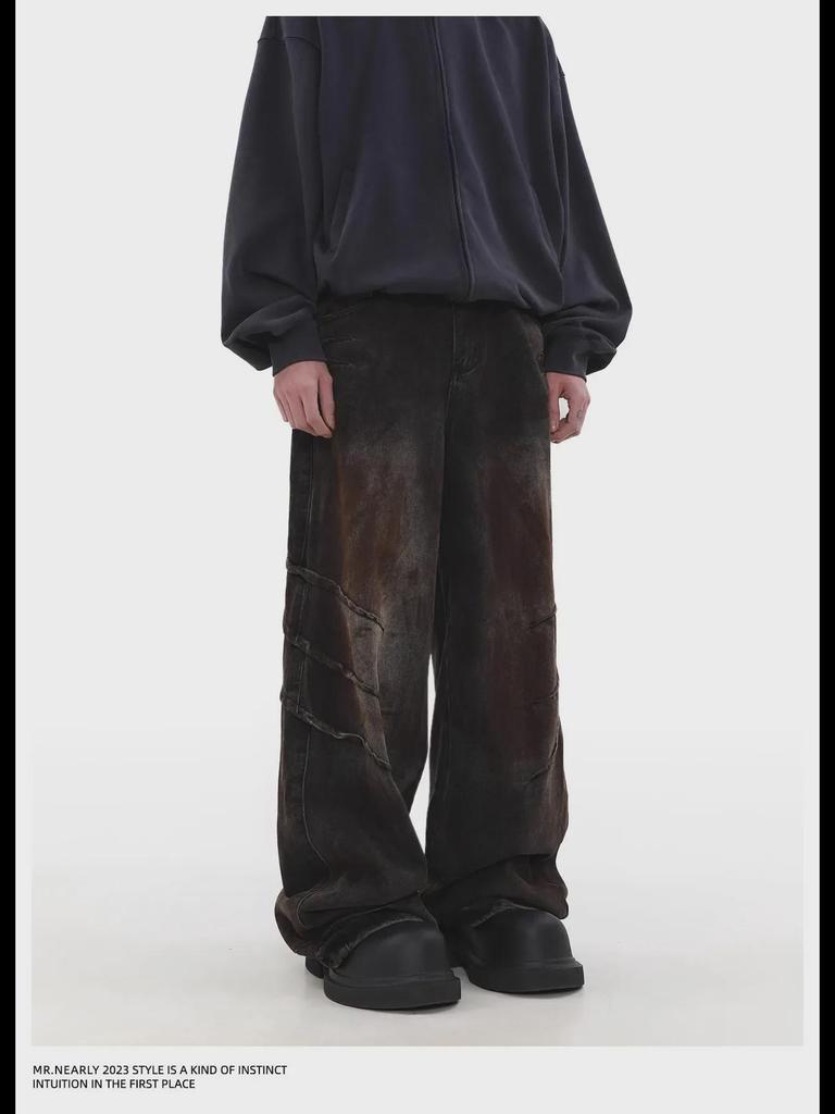 Jean ample à coupe droite pour homme: Design Américain Vintage High Street