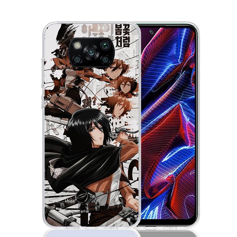 Attack Manga Case Phone Cover for Xiaomi Poco X3 Nfc X5 X6 X7 X4 Gt F7 Ultra F6 F5 Pro F4 F3 M5S M5 M4 M3 5G Trend Fundas Poco X