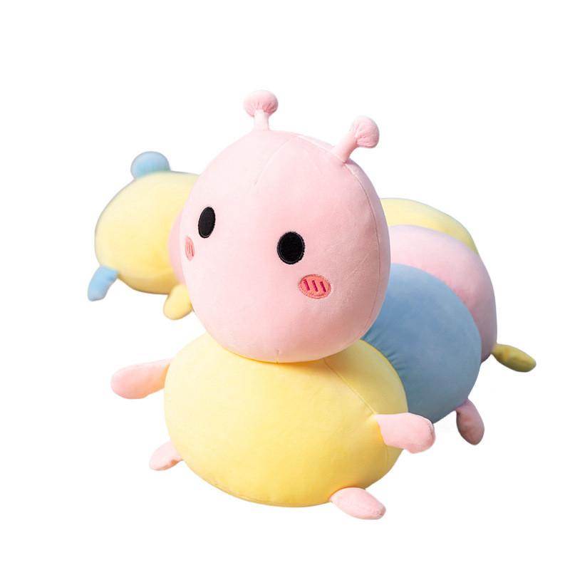 Pink Moth Caterpillar Plush For Girls Bed Sleep Comfort And Birthday Gift