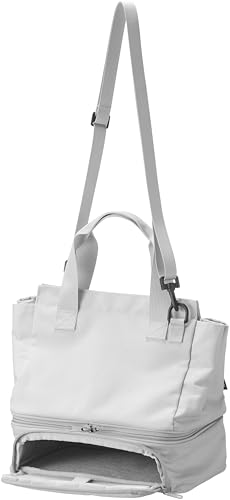 Yamazaki Turm Zerlegbare Lunchtasche, Hellgrau, 26,5 cm B x 19 cm T x 30 cm H (ohne Griffe und Schultergurt), mit Schultergurt, Perfekt für Lu