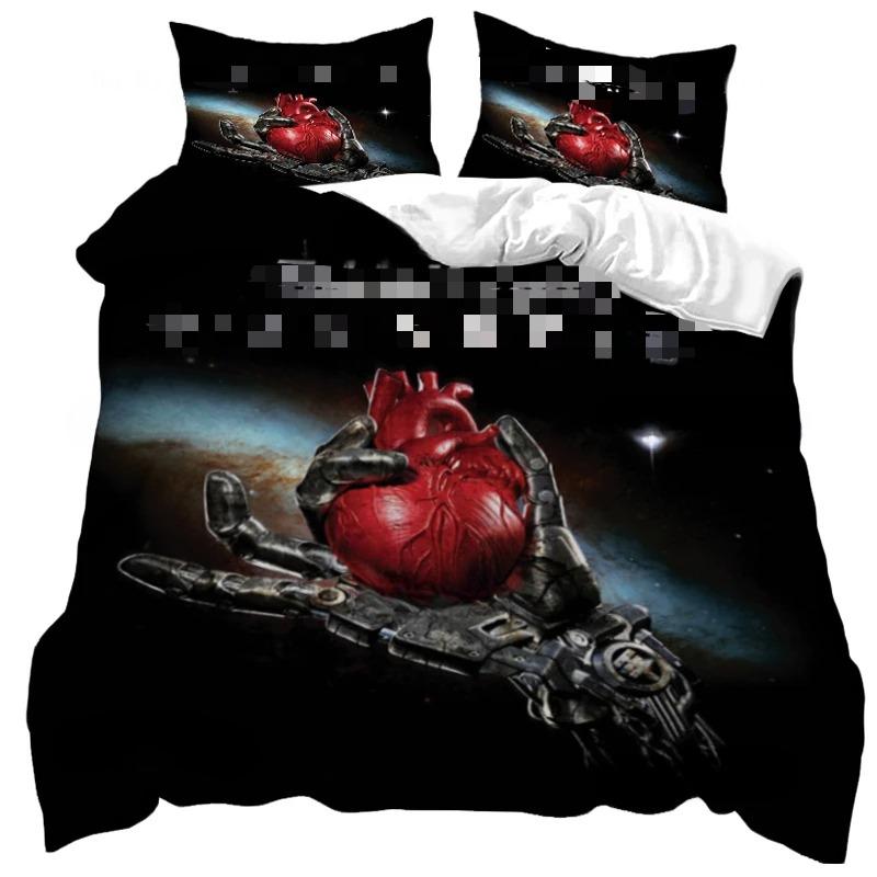 

Пододеяльник с принтом классической рок-группы и наволочка 200x200 см, Набор постельного белья из микрофибры с молнией и наволочкой, Подарок для мальчиков 135x200cm