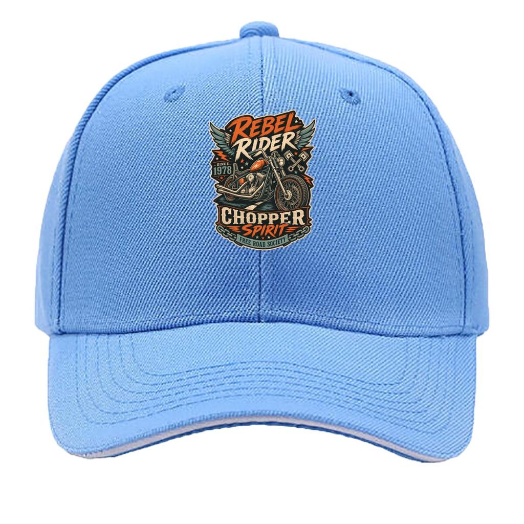 Vintage Rebel Chopper Rider Emblem Sandwich Baseball Cap Sun Cap Outdoor Workouts Hat