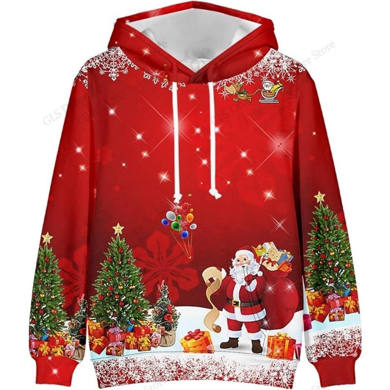 Christmas Tree Santa Claus 3d Print Hoodie Men Women Fashion Merry Christmas Hoodies Sweatshit Elk Coat Women Sweats Men Clothes