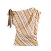 European and American style, wholesale women's clothing, fashionable linen striped top + blended wide-leg pants 7057661
