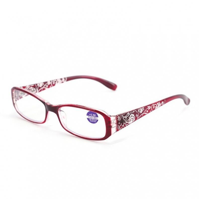 Cat Eye Lesebrille Frauen Retro Presbyopie Brille Muster Brillen Beine Harz Rahmen Dioptrien + 1,0 + 1,5 + 2,0 + 2,5 + 3,0 + 3,5