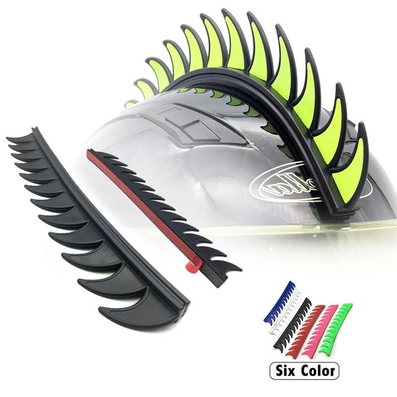 1Pc Rubber Dirt Biker Motocross Mohawk Biker Helmet Mohawks Spikes Motorcycle Helmet Mohawk Sticker