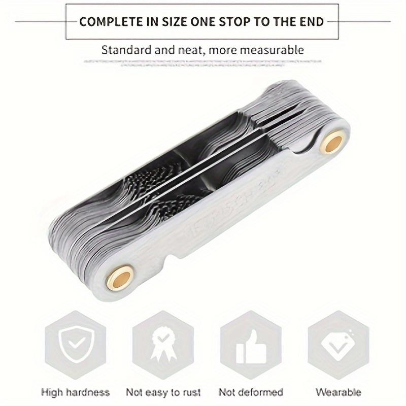 52PCS Stainless Steel Pitch Scale High Precision Measuring Tool Insert Imperial + Metric Inch One Piece Thread Samples