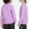 Nike Sweatshirt Air Solid Color Logo Embroidery Crew Neck Pullover Kids Sweatshirts Purple DX5136-532