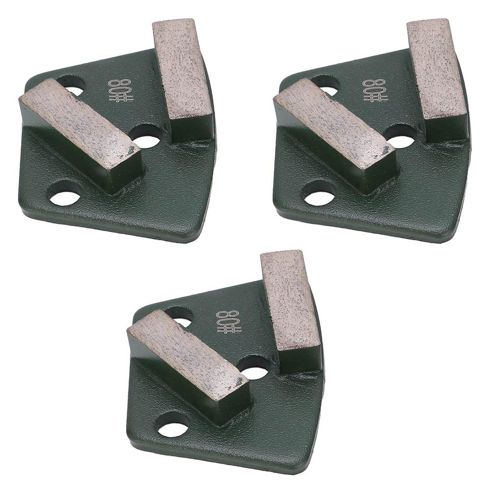 3 Stück Diamant Schleifschuhe Trapez Betonboden Aggressives Schneiden 2 Lange Zähne Grün 80#