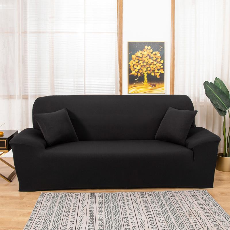 New Solid Color Milk Silk Sofa Cover Elastic All-season Universal All-pack Dustproof Sofa Cover Source Manufacturers Wholesale 1 seat cover