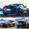 1/32 Scale Nissan GTR Diecast Car Model Toy, Pull Back Toy Vehicle with Sound and Light for Kids Toddler Boys Girls Gift Collection