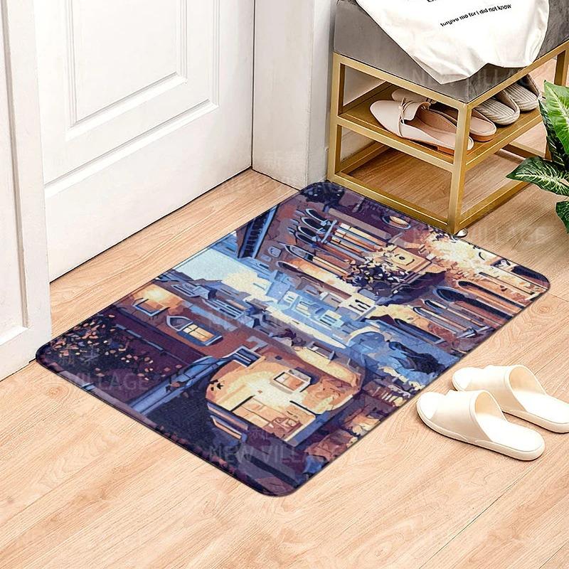 Natural Animal Pattern Door Mats Printed Carpets for Bedroom Bathroom Floor Mat House Entrance Anti-slip Carpets Home Decoration