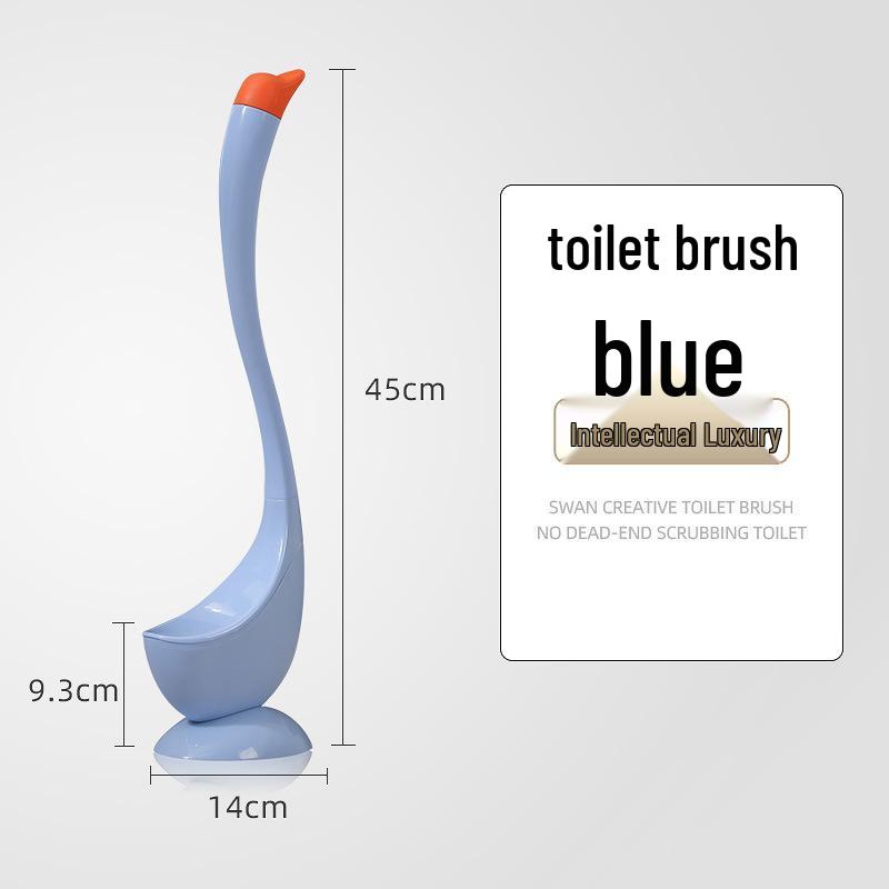 

Cross-Border Swan Toilet Brush Set - No Dead Angle, Long Handle, Silicone, Creative Bathroom Cleaning Tool