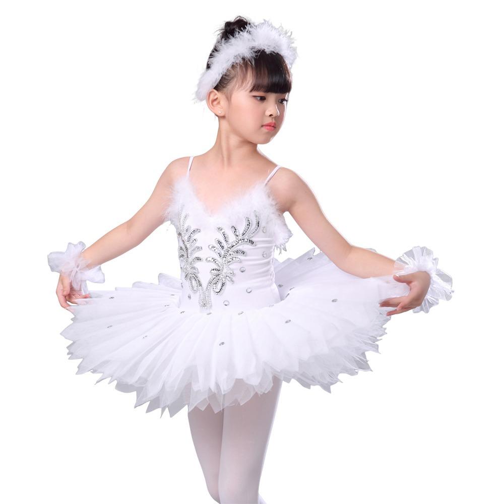 Modern Ballet Tutu Sequin Princess Dress Fashion Kids Ballet Dress  Kids Girls 150CM белый