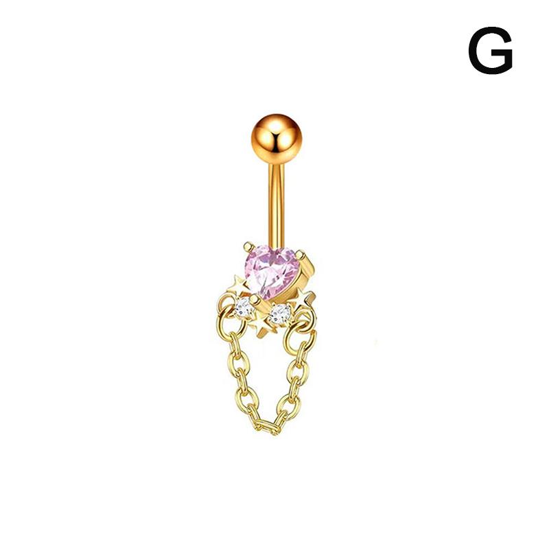 Zirkon Herz Bauchnabel Nagel Piercing Gefälschte Bauchnabel Ring Körper Schmuck Für Frauen