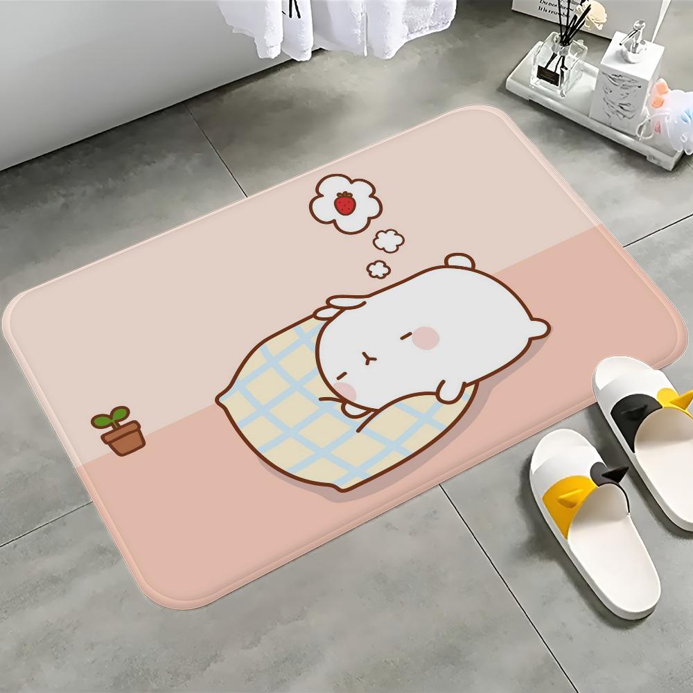 Molang Door Mat Washable Non-Slip Living Room Sofa Chairs Area Mat Kitchen Doormat Area Rug