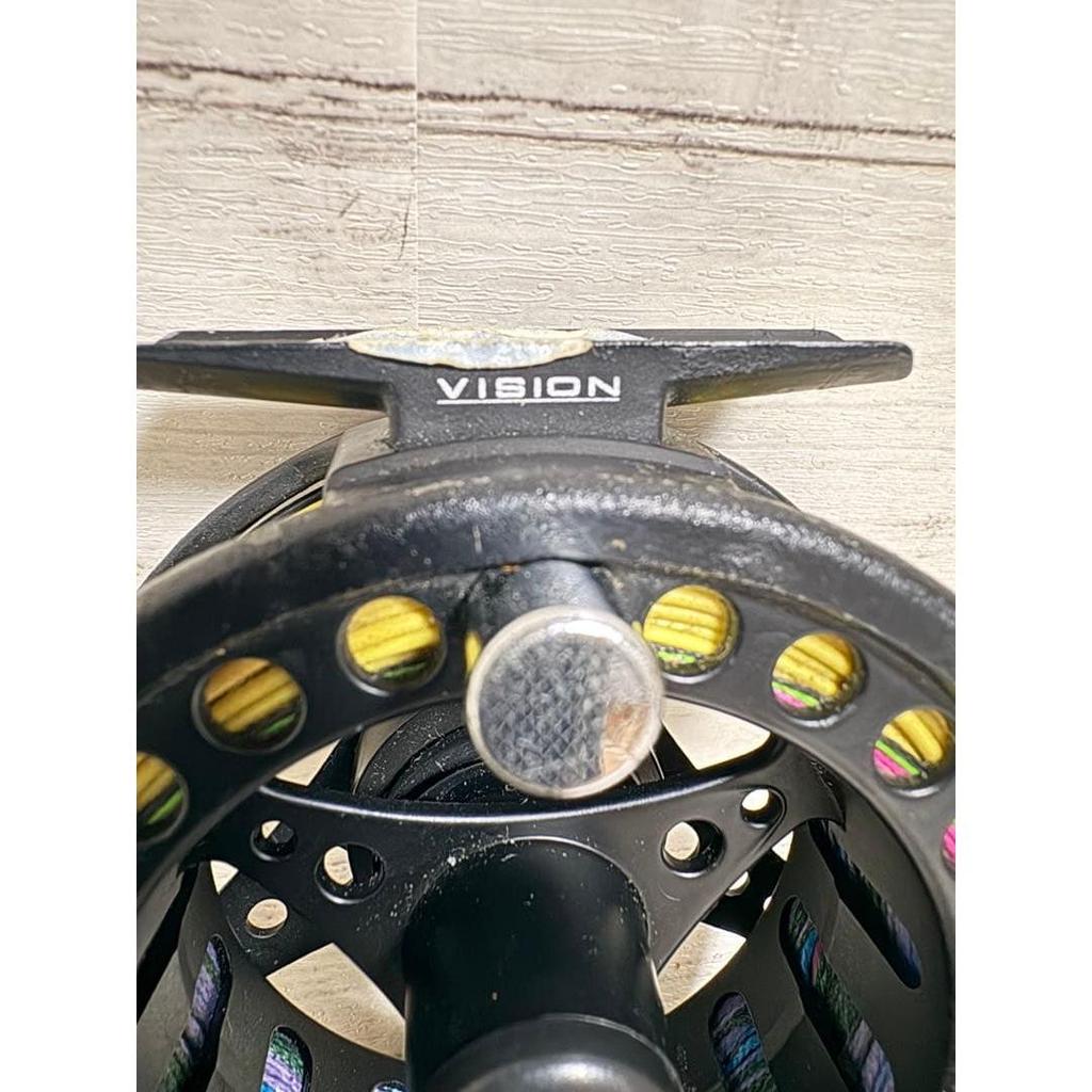 Used VISION KOMA fly reel large arbor with line and bag