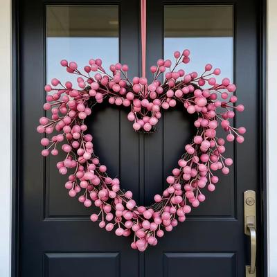 2026 New Product Explosion Spring and Summer Love Berry Artificial Valentine's Day Decoration Garden Party Holiday Wreath