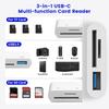 3 In 1 OTG Card Reader Dual Slot SD TF Memory Card Adapter High Speed Plug And Play No Driver Portable For Type-C Phone Tablet PC Camera