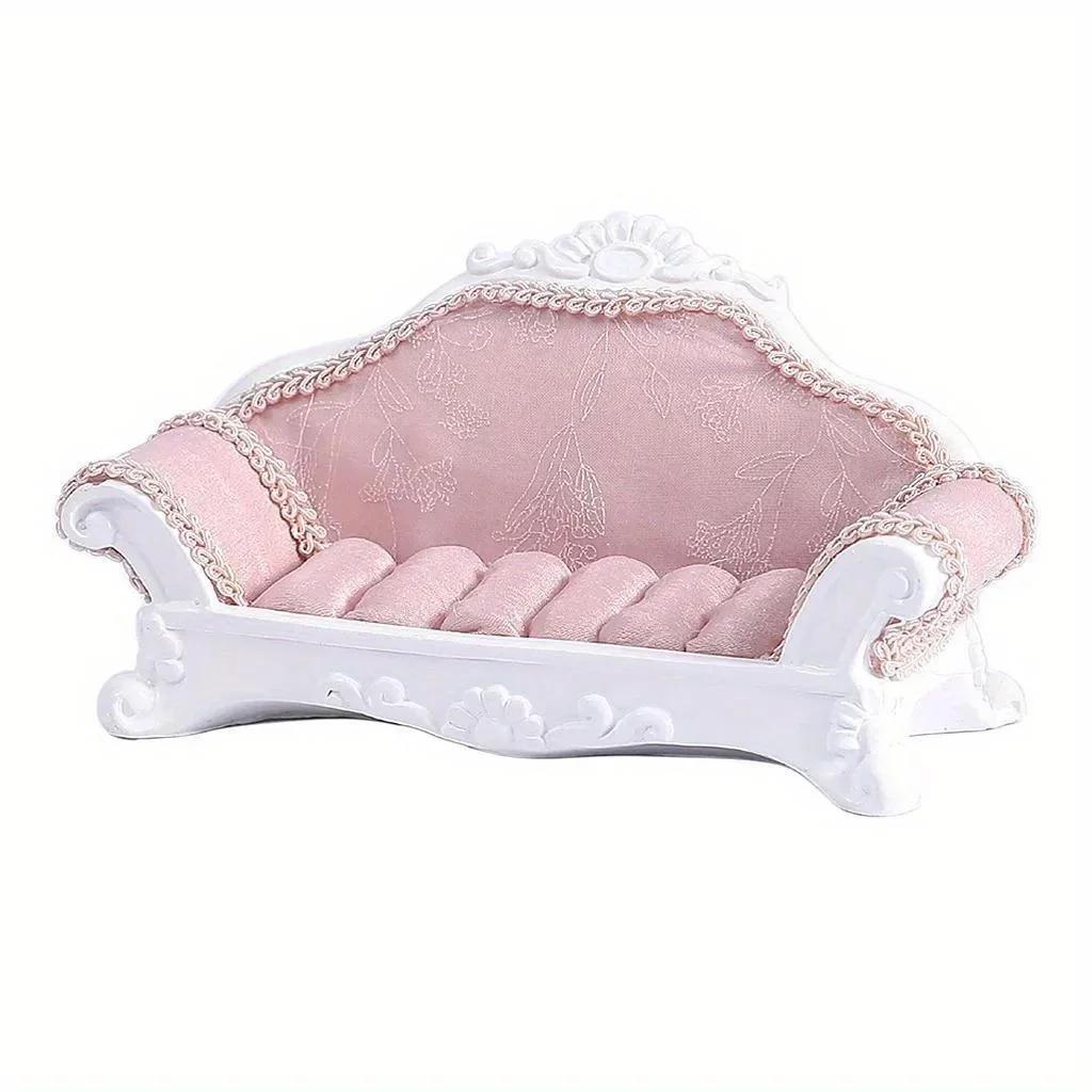 

Диван, мебельная коробка, ящик для хранения, кольцо-органайзер, дисплей, 5 слотов, свадебный подарок розовый