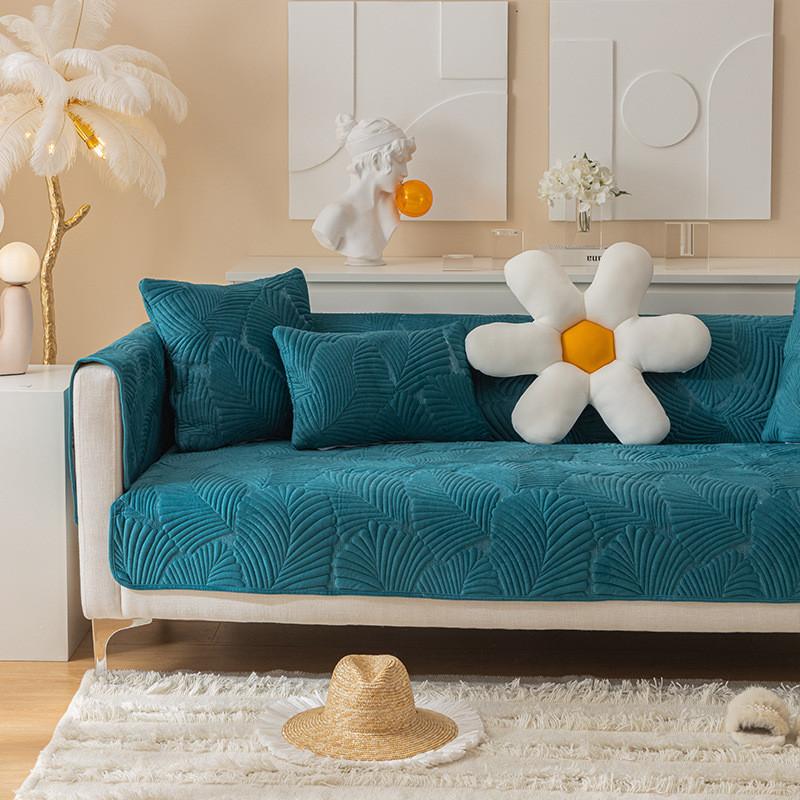 Velvet Thick Sofa Covers Non-Slip Couch Cover For Living Room Chaise Lounge Sofa Mat Cover Nordic Universal Corner Sofa Towel