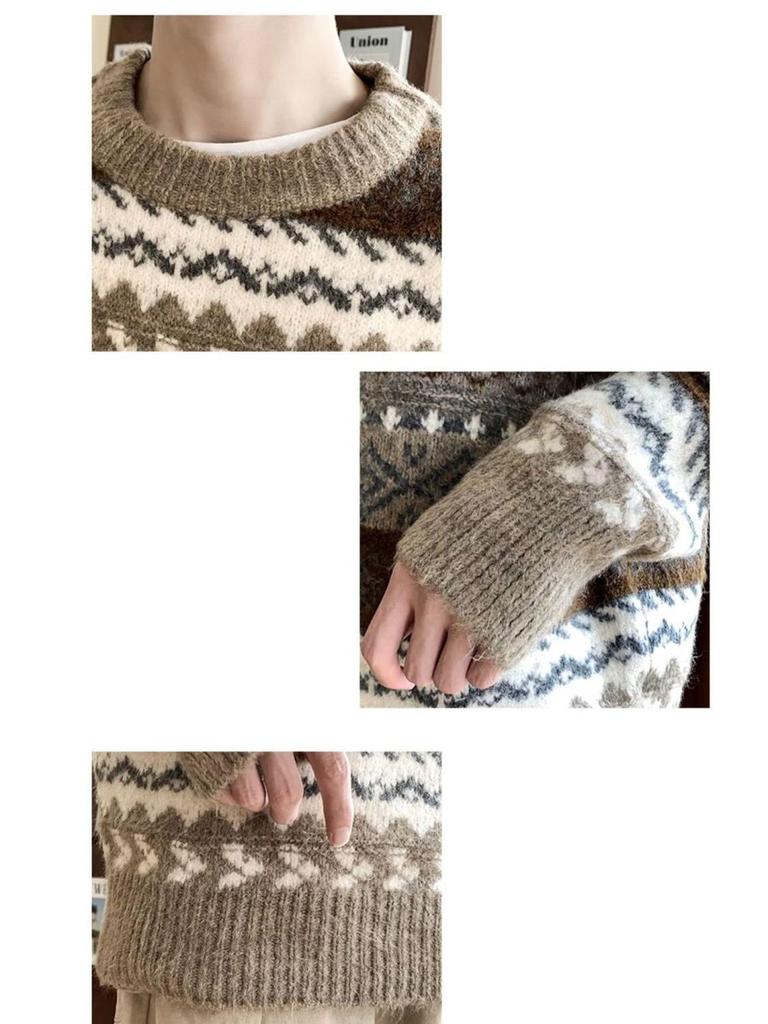 2026 Couple's Versatile Loose Knit Pullover Sweater for Men - Trendy Spring/Autumn Jacket