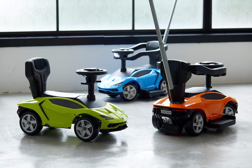 Nonaka World (NONAKA WORLD) Ride-on Lamborghini Centenario with Push Handle, Blue, Foot-Powered Ride-on Toy for Toddlers, 2-Way, Long-lasting Use,