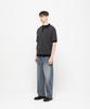CHAMBROS Oversized Collared Short Sleeve Knit [Black]