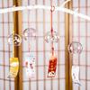 New Japanese Wind Chimes Handmade Glass Home Decoration Pendant Good Luck Wind Chimes Cartoon Cat Sakura Garden Window Bell Gift