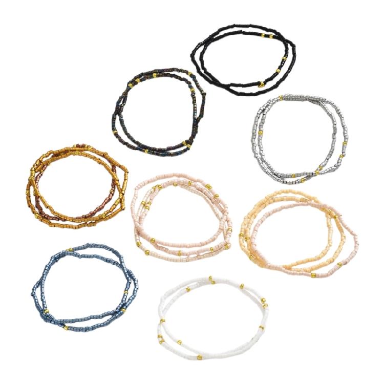 

Pack of 19 Everyday Wear Glass Bead Bracelet Kit Sturdy Material for Work Leisure Gift Giving and Crafting 1