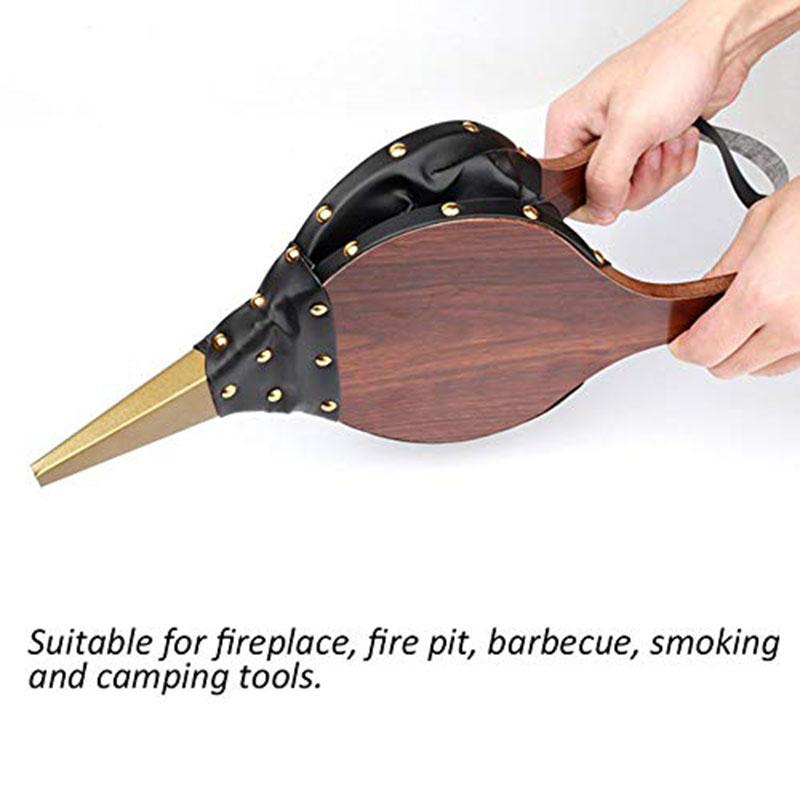 Portable Fireplace Blower Bellows Hand Wooden Vintage Antique Traditional Blowe Barbecue Supplies Large Medium and Small Sizes