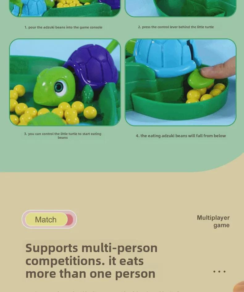 Children's Turtle Bean Eating Game - Interactive Parent-Child Educational Toy for Multiplayer Fun