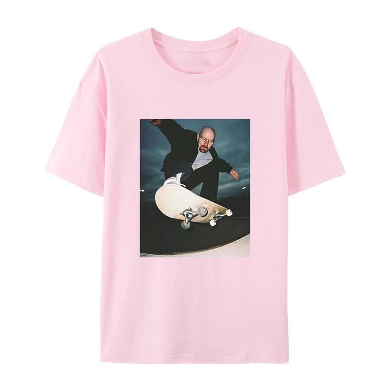 Classic Film and Television Character Skateboarding Casual Tshirt Mens and Womens Luxury Brand Top