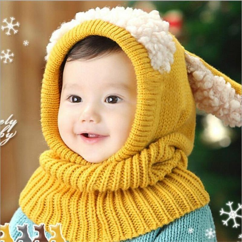 Autumn and Winter Cute Children's Hat Baby Warm Wool Jumper Cap