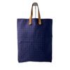 UsedTote Bag Navy Canvas/leather Women