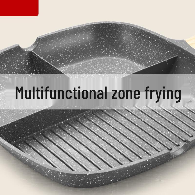3-in-1 Divided Non-stick Breakfast Frying Pan