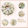Premium Wedding Hydrangea Wreath Realistic Flowers with White Berries and a Built-in Welcome Sign, Suitable for Front Door