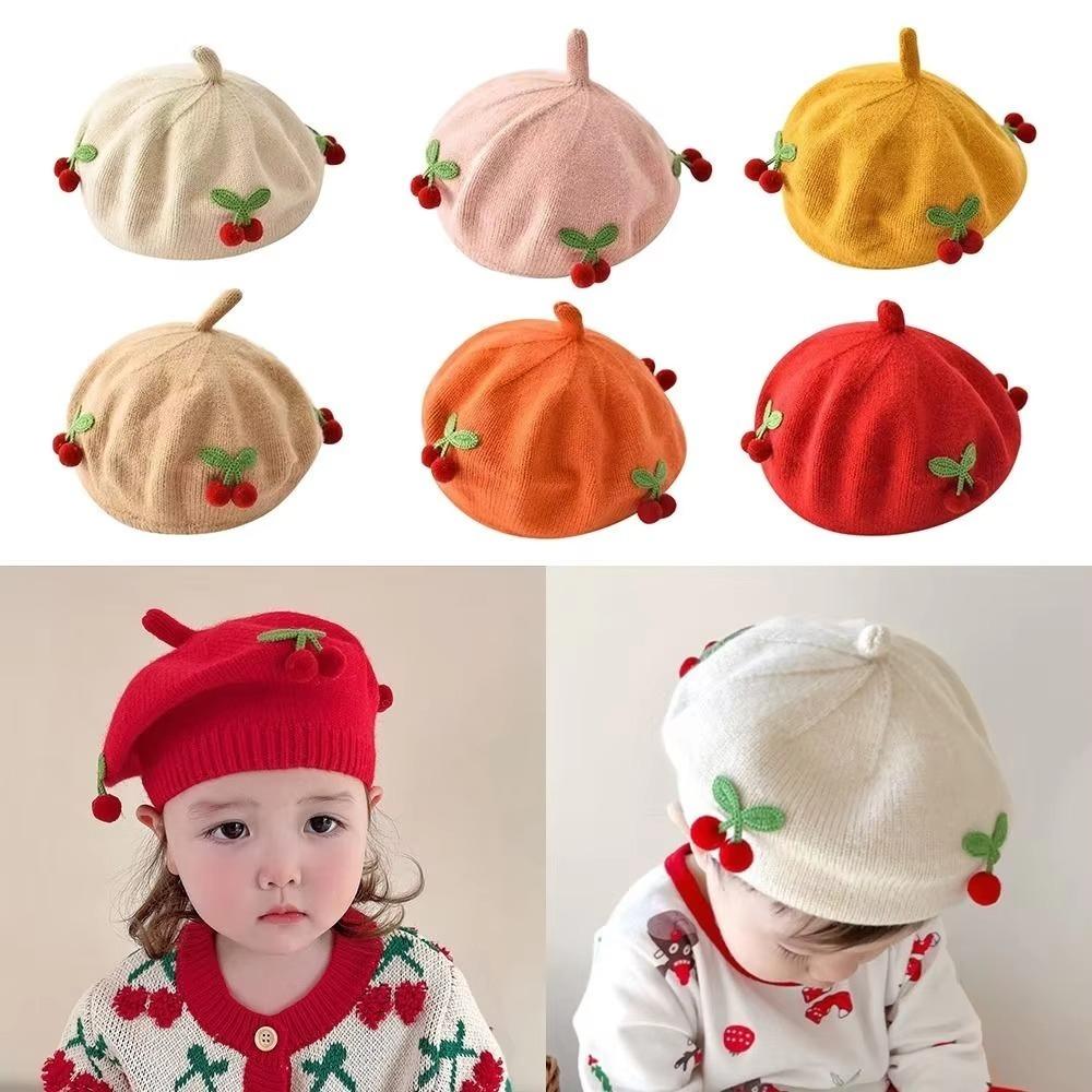 Winter Baby Berets Windproof Infant Beanie Cap Cute Knitted Pumpkin Hat Boys Girls