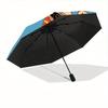 1pc Cute Pug Design Automatic Open/Close Umbrella, Umbrella with cartoon Design, Portable Compact Umbrella for Men & Women, Good Holiday Gif