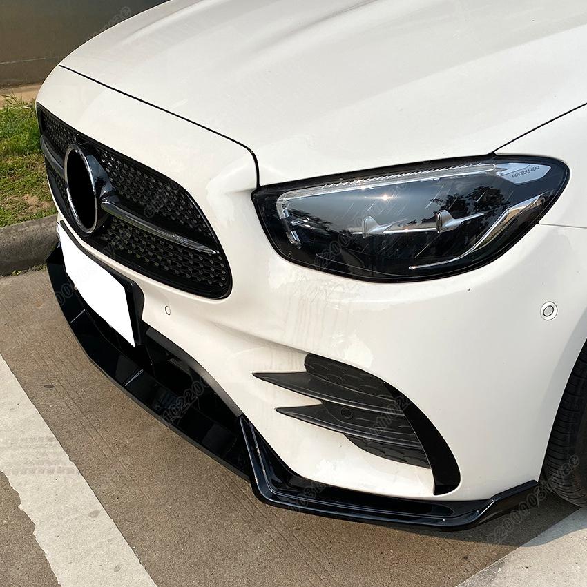 For Mercedes Benz E-Class W213 C238 S213 E200 E300 E450 2020 2021 2022 2023 Front Bumper Diverter Lip Spoiler Modification Kit
