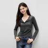 Qiushui Yiren Elegant V-Neck Lace Knit Top