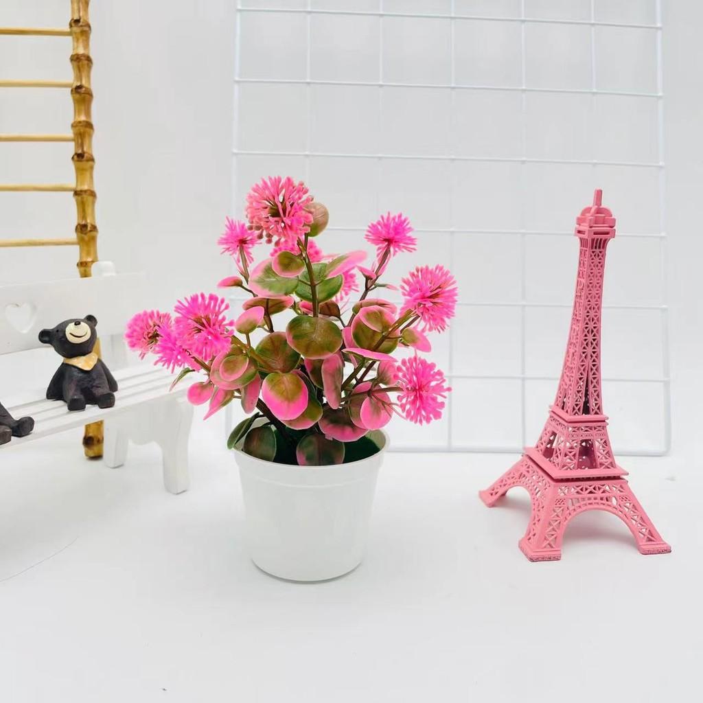 Lilac Artificial Plant Pot With Durable Plastic Material For Outdoor Yard And Wedding Decoration