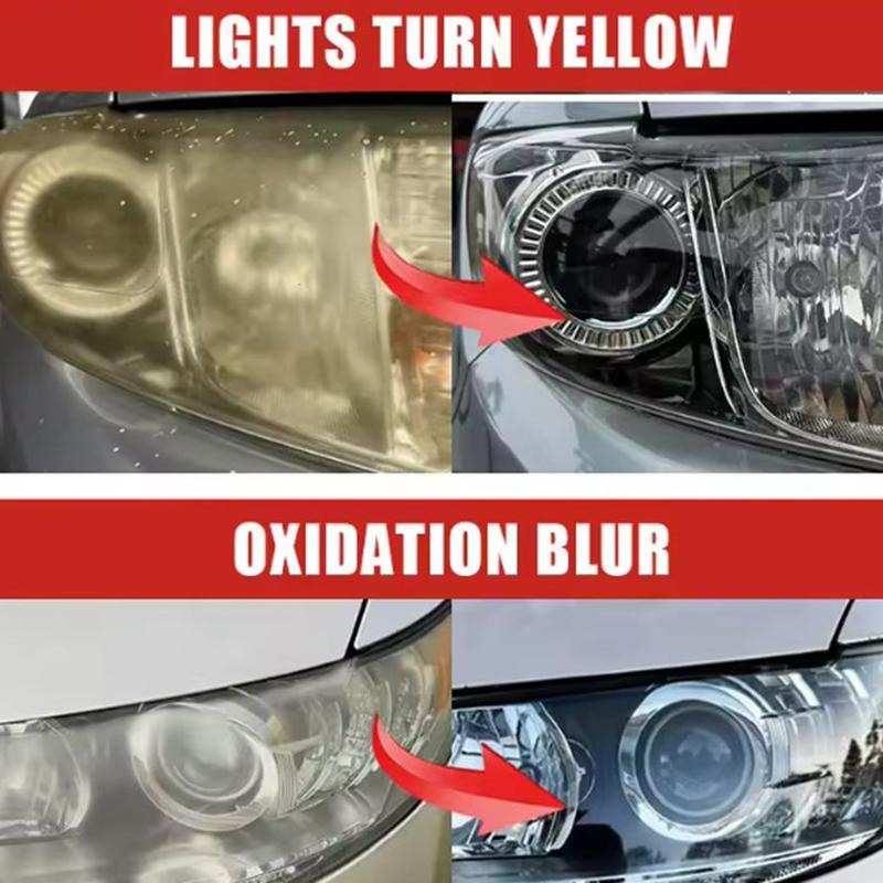 Car Headlight Restoration And Polishing Kit - Scratch Remover And Oxidation Cleaning Repair Paste For Headlight Assembly