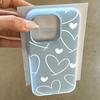 Elegante Custodia Bianca a Forma di Cuore d'Amore per Samsung Galaxy A06 A55 A56 A07 A17 S25 S24 FE S23 Ultra Plus S22 Copertura Opaca 2-in-1