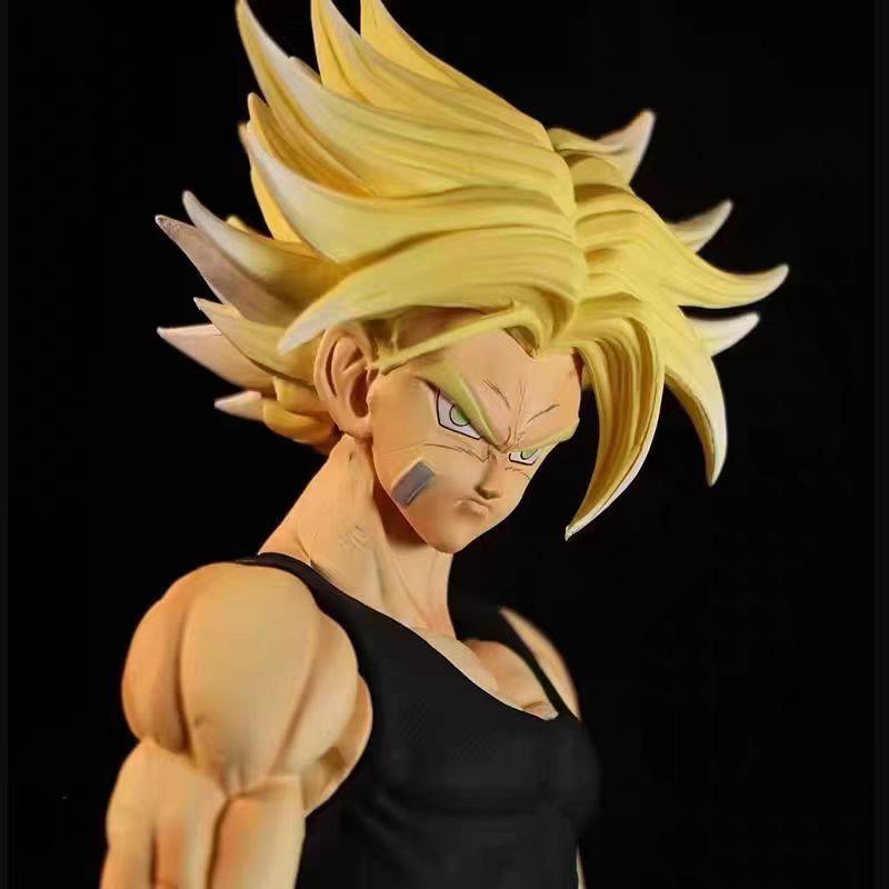 27cm Anime Dragon Ball Z Double headed Future Warrior Trunks Action Figure Statue PVC Collection Model  Boy Toys Gifts