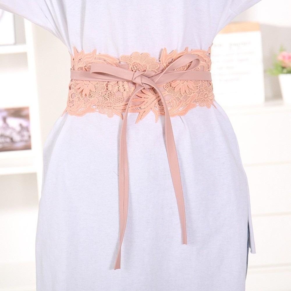 Wide Lace Belt Vintage Waist Band Boho Style Obi Belt  for Dresses